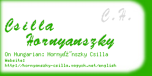 csilla hornyanszky business card